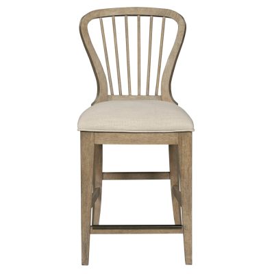 Kincaid Furniture Urban Cottage Larksville Counter Height Spindle Back Chair in Light Wood