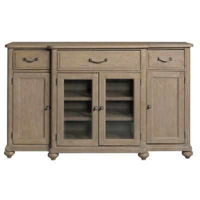 Kincaid Furniture Urban Cottage Wallace Breakfront Buffet in Light Wood