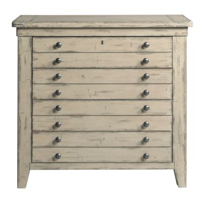 Kincaid Furniture Acquisitions Brimley Map Drawer Bachelor's Chest in Cameo