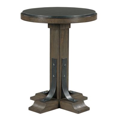 Kincaid Furniture Acquisitions Connor Round Accent Table in Grayish Brown
