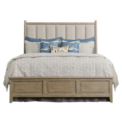 Kincaid Furniture Urban Cottage Oakmonmt Uph Queen Panel Bed in Light Wood