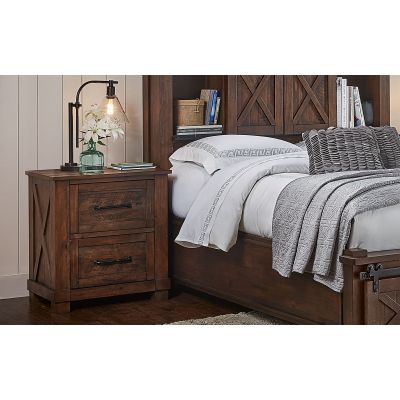 A-America Sun Valley Rustic Timber Nightstand