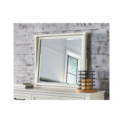 A-America Sun Valley Distressed White Dresser Mirror