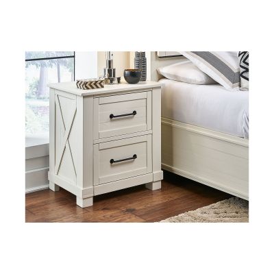 A-America Sun Valley Distressed White Nightstand