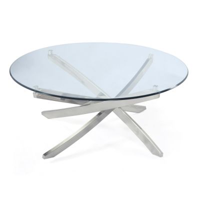 Magnussen Furniture Zila Cocktail Table in Brushed Nickel