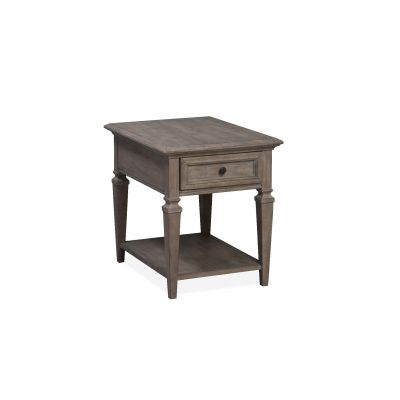 Magnussen Furniture Lancaster Rectangular End Table in Dovetail Grey