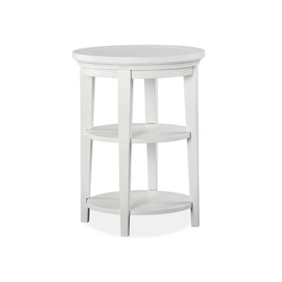 Magnussen Furniture Heron Cove Round Accent Table  in Chalk White