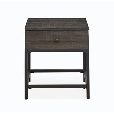 Magnussen Furniture Parker Rectangular End Table in Distressed Whiskey