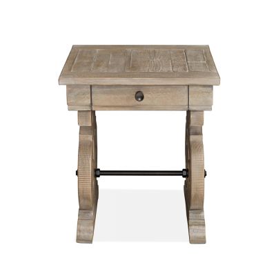 Magnussen Furniture Tinley Park Rectangular End Table in Dovetail Grey