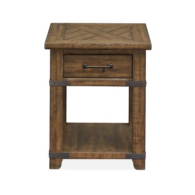 Magnussen Furniture Chesterfield Rectangular End Table in Farmhouse