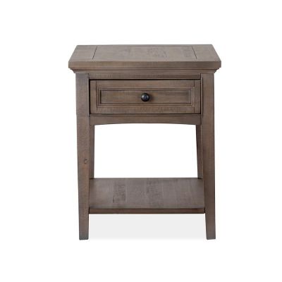 Magnussen Furniture Paxton Place Rectangular End Table in Dovetail Grey