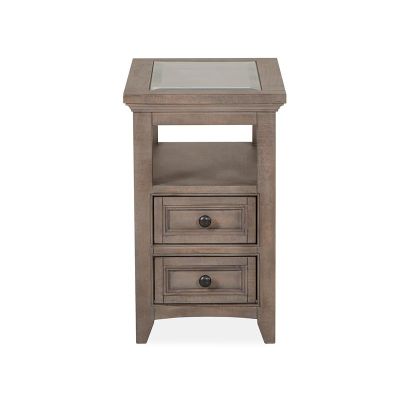 Magnussen Furniture Paxton Place Chaiside End Table in Dovetail Grey