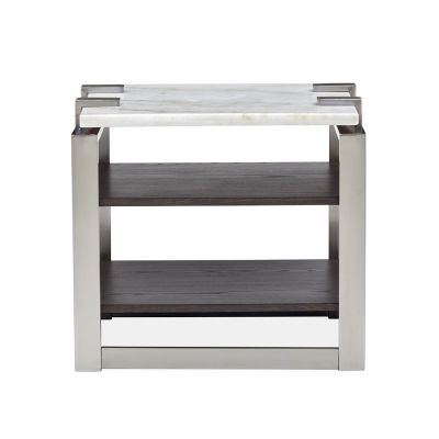Magnussen Furniture Paradox Rectangular End Table in Pearl White