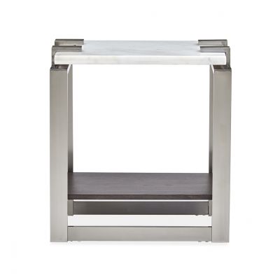 Magnussen Furniture Paradox Rectangular Accent Table in Pearl White