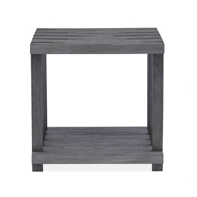 Magnussen Furniture Eldridge Rectangular End Table in Weathered Gravel