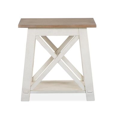 Magnussen Furniture Sedley Rectangular End Table in Two Tone