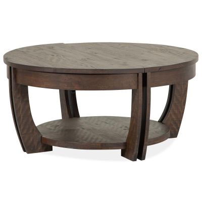 Magnussen Furniture Lyndale Lift Top Storage Cocktail Table w/Casters in Nutmeg