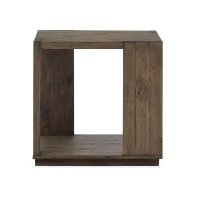 Magnussen Furniture Leighton Rectangular End Table in Burnt Sienna
