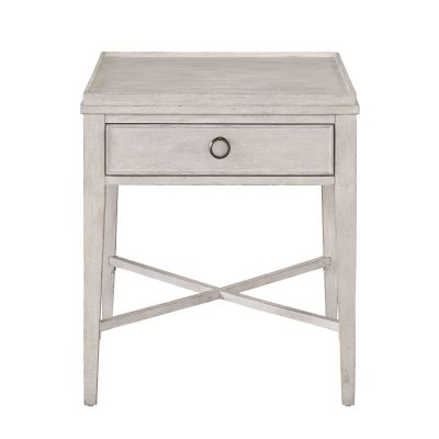 Universal Furniture Past Forward Rectangular End Table in Dove White