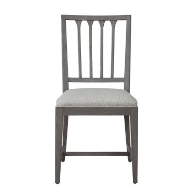 Universal Furniture Past Forward Slat Back Side Chair in Gray