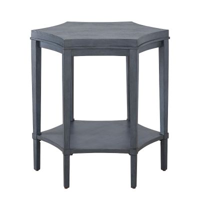Universal Furniture Past Forward Hexagonal End Table in Stonewash Denim