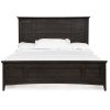 Magnussen Furniture Westley Falls Panel Bed with Storage Rails in Graphite