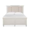 Magnussen Furniture Willowbrook Panel Bed w/Upholstered Headboard in Egg Shell White