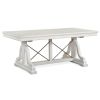 Magnussen Furniture Heron Cove Dining Trestle Table in Chalk White